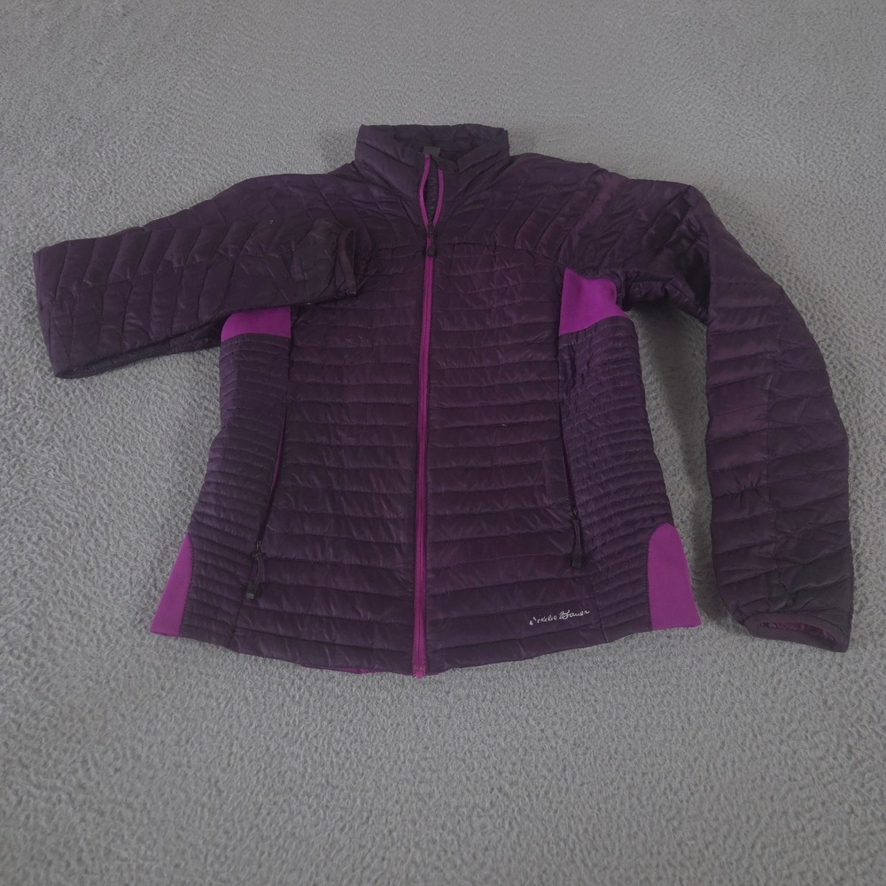 Eddie‎ Bauer Jacket Womens Small Purple Microtherm StormDown 800 Puffer Quilted